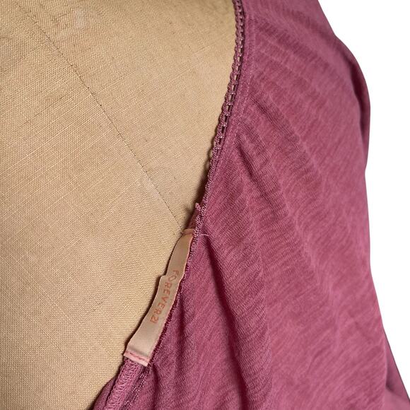 Vintage Forever 21 Pink Babydoll Lace Bell Sleeve Top Size M - Picture 10 of 10